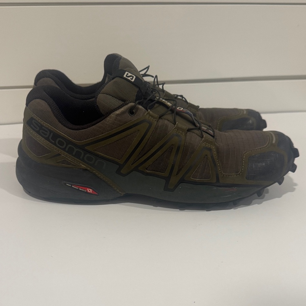 Salomon Men's Athletic Shoes - Dark Green and Black